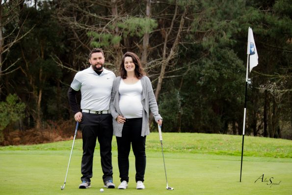 golf couple grossesse