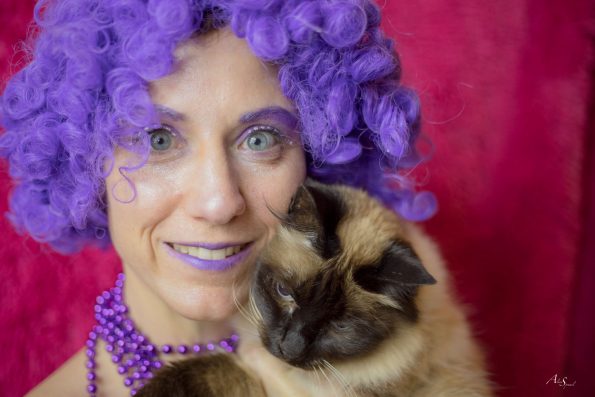 déguisement violet chat