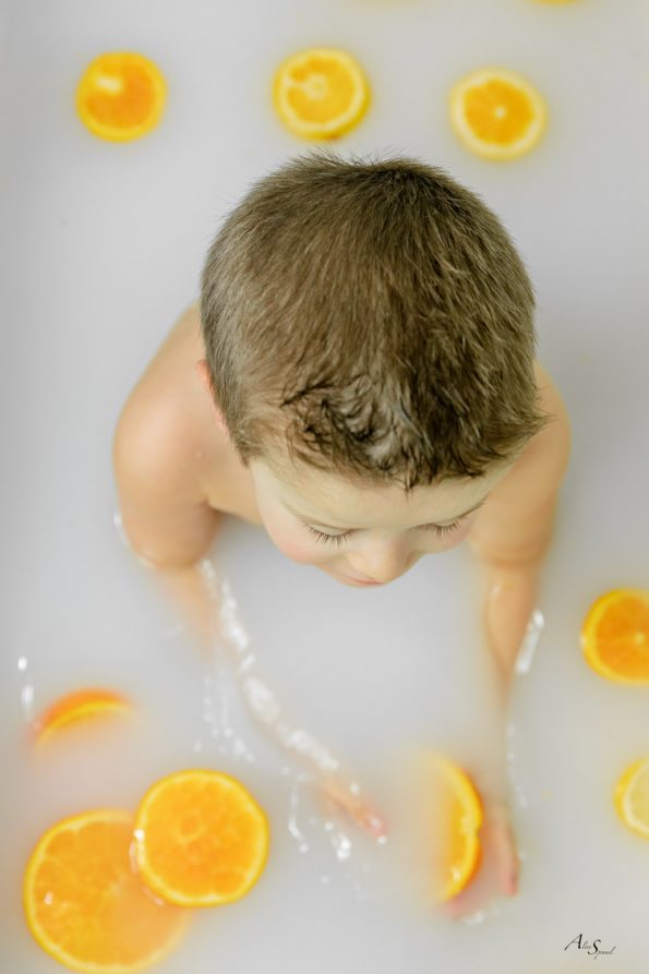 bain de lait aux oranges