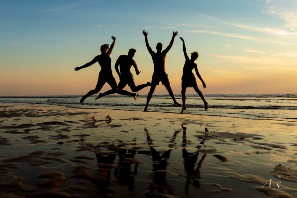 photo Famille -coucher du soleil