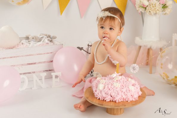 photographe smash cake landes fille