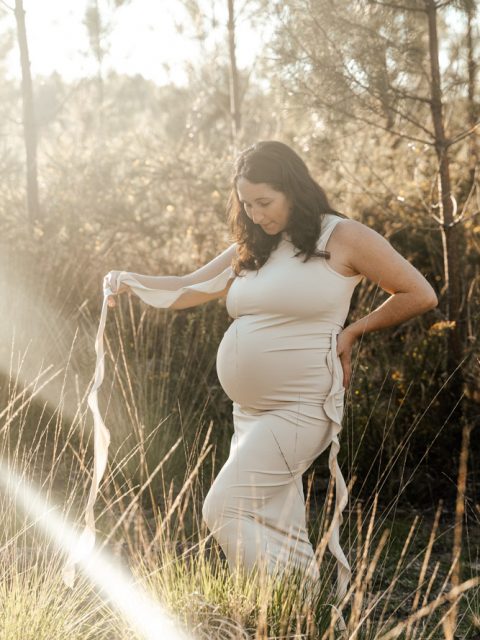 robe grossesse beige photographe landes