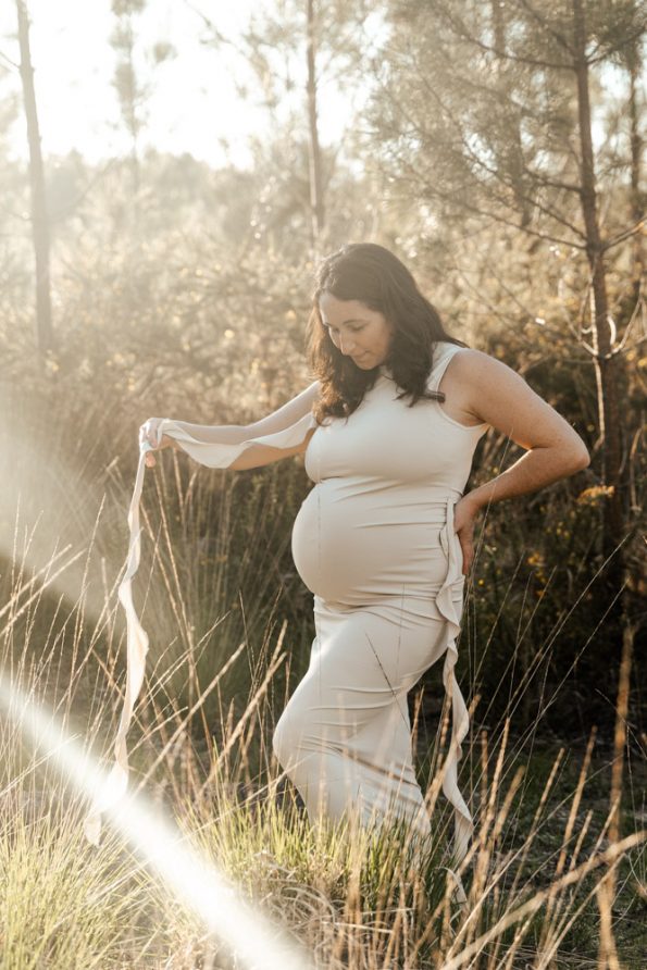 robe grossesse beige photographe landes