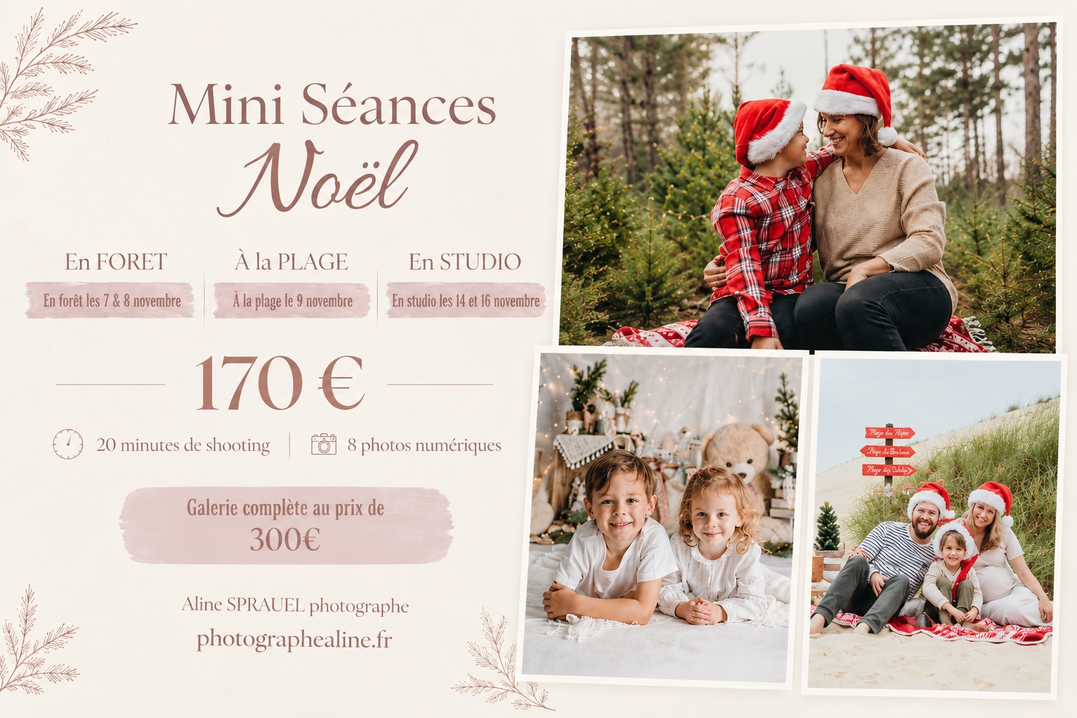 séance photo noel landes